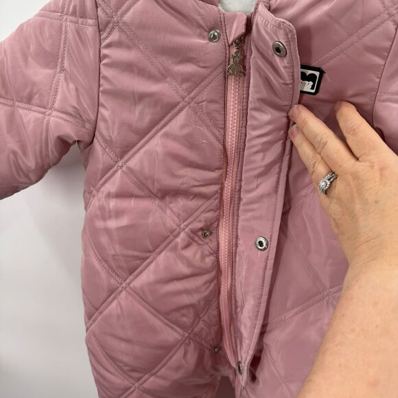 Murmurbear Pink Rose Fleece-Lined Quilted Snow Suit 18-24 Months - Picture 6 of 16